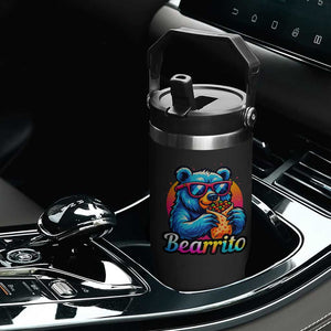 Mexican Food Lover Gift Flip Straw Tumbler Funny Bearrito TS12 Print Your Wear