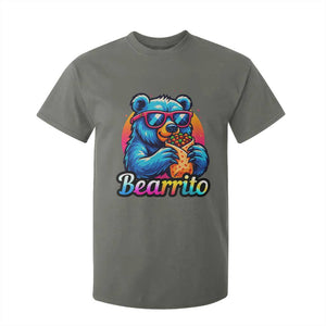 Mexican Food Lover Gift T Shirt For Kid Funny Bearrito TS12 Military Green Print Your Wear