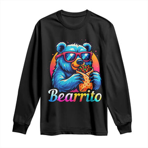 Mexican Food Lover Gift Long Sleeve Shirt Funny Bearrito TS12 Black Print Your Wear