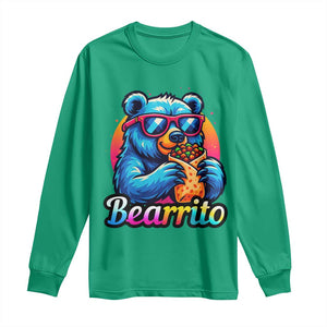 Mexican Food Lover Gift Long Sleeve Shirt Funny Bearrito TS12 Irish Green Print Your Wear