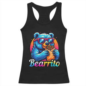 Mexican Food Lover Gift Racerback Tank Top Funny Bearrito TS12 Black Print Your Wear