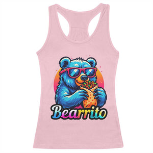 Mexican Food Lover Gift Racerback Tank Top Funny Bearrito TS12 Light Pink Print Your Wear