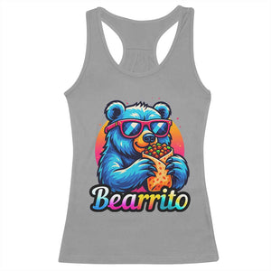 Mexican Food Lover Gift Racerback Tank Top Funny Bearrito TS12 Sport Gray Print Your Wear