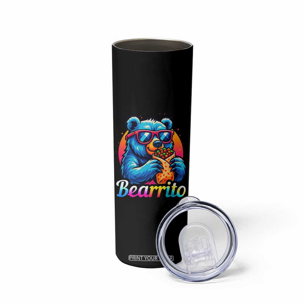 Mexican Food Lover Gift Skinny Tumbler Funny Bearrito TS12 Print Your Wear