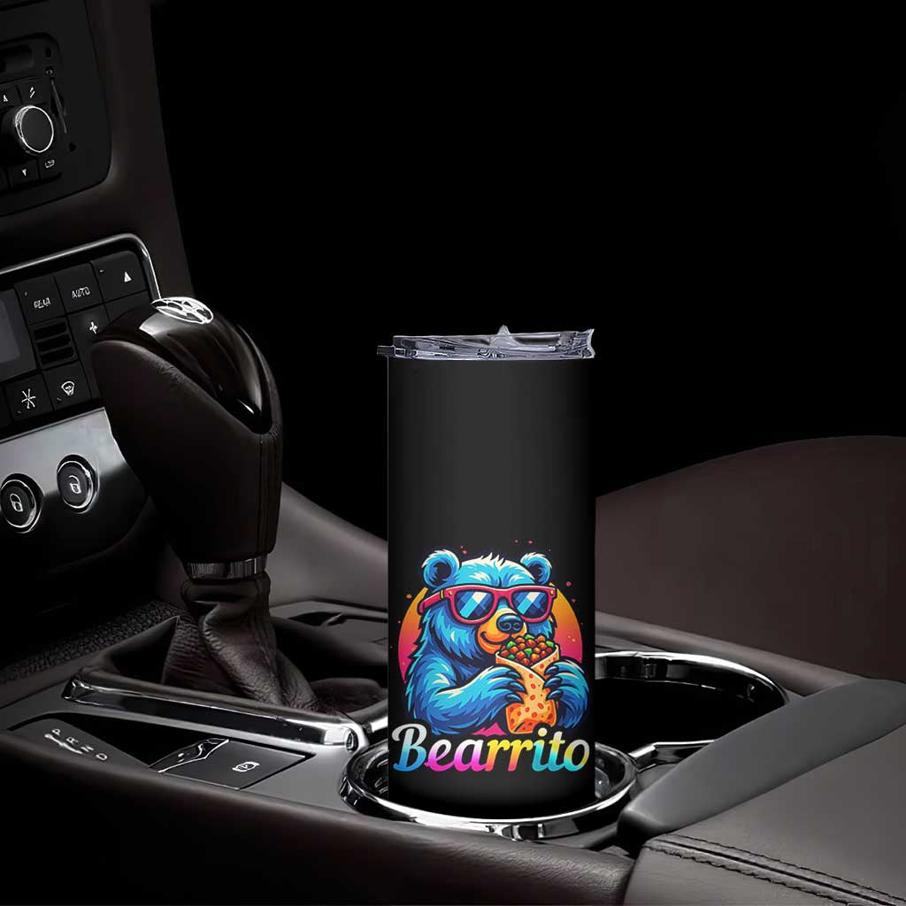 Mexican Food Lover Gift Skinny Tumbler Funny Bearrito TS12 Print Your Wear