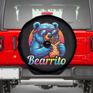 Mexican Food Lover Gift Spare Tire Cover Funny Bearrito TS12 Black Print Your Wear