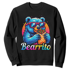 Mexican Food Lover Gift Sweatshirt Funny Bearrito TS12 Black Print Your Wear