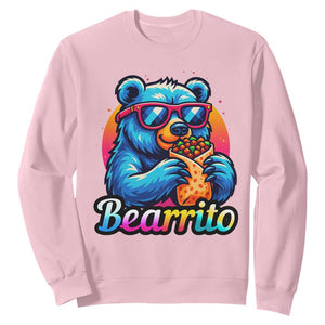 Mexican Food Lover Gift Sweatshirt Funny Bearrito TS12 Light Pink Print Your Wear