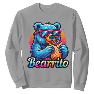 Mexican Food Lover Gift Sweatshirt Funny Bearrito TS12 Sport Gray Print Your Wear