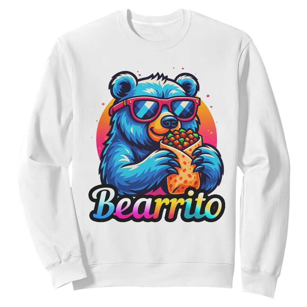 Mexican Food Lover Gift Sweatshirt Funny Bearrito TS12 White Print Your Wear