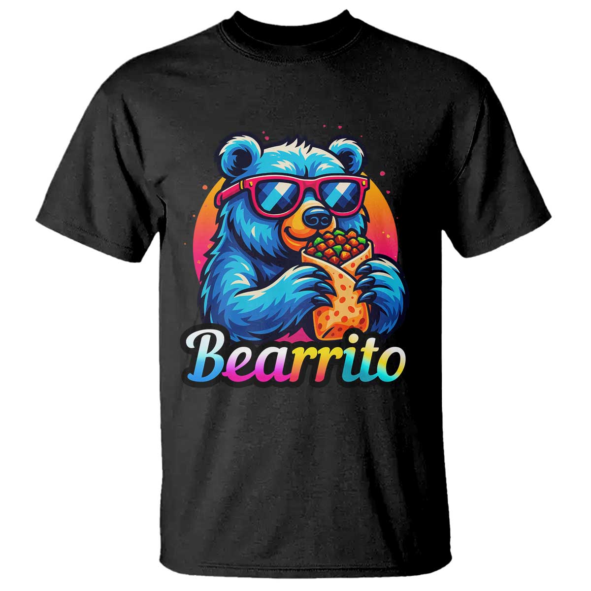 Mexican Food Lover Gift T Shirt Funny Bearrito TS12 Black Print Your Wear