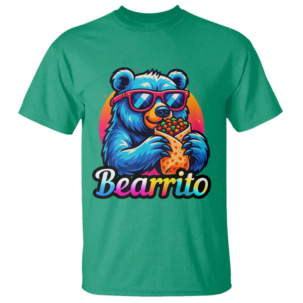 Mexican Food Lover Gift T Shirt Funny Bearrito TS12 Irish Green Print Your Wear