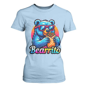 Mexican Food Lover Gift T Shirt For Women Funny Bearrito TS12 Light Blue Print Your Wear