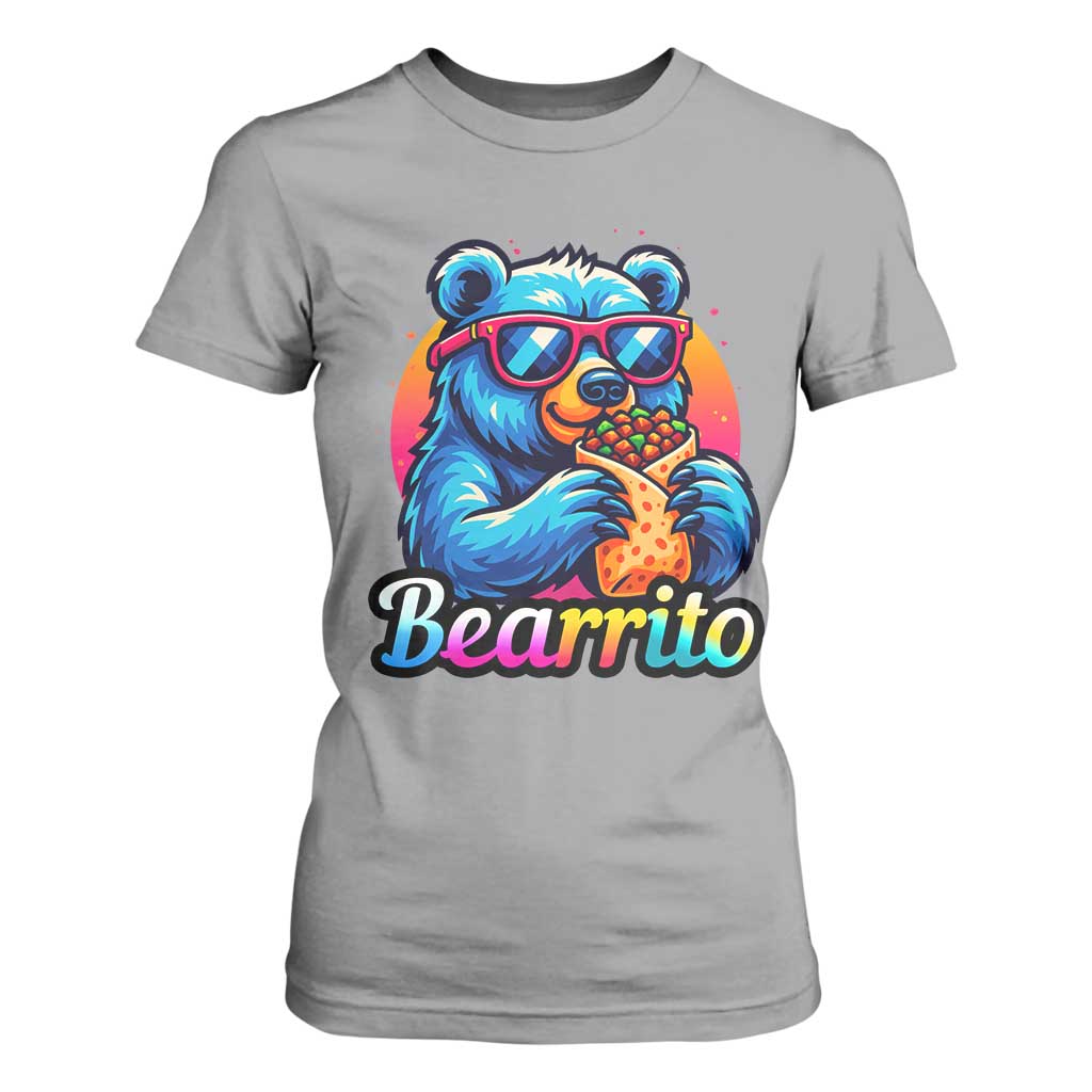 Mexican Food Lover Gift T Shirt For Women Funny Bearrito TS12 Sport Gray Print Your Wear