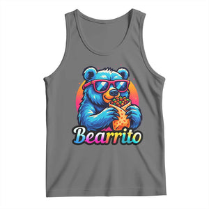 Mexican Food Lover Gift Tank Top Funny Bearrito TS12 Black Heather Print Your Wear