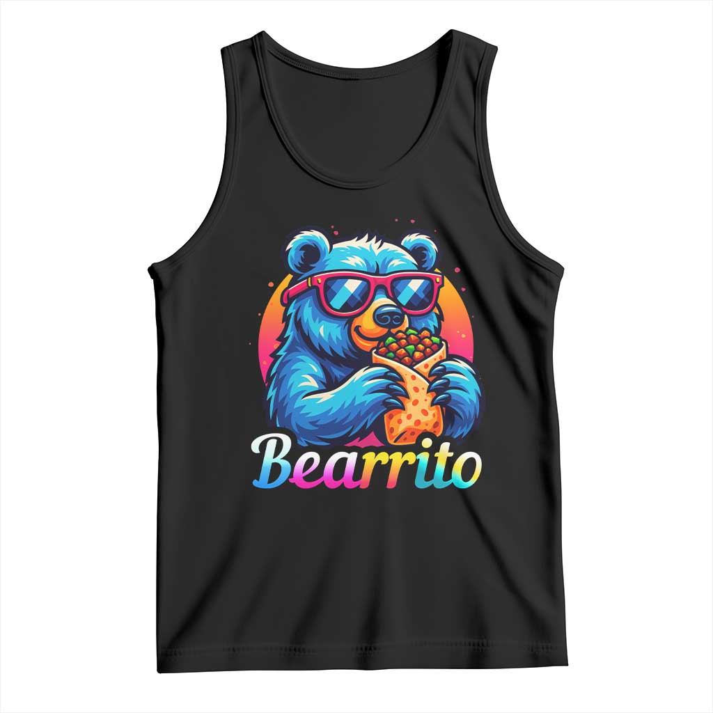 Mexican Food Lover Gift Tank Top Funny Bearrito TS12 Black Print Your Wear