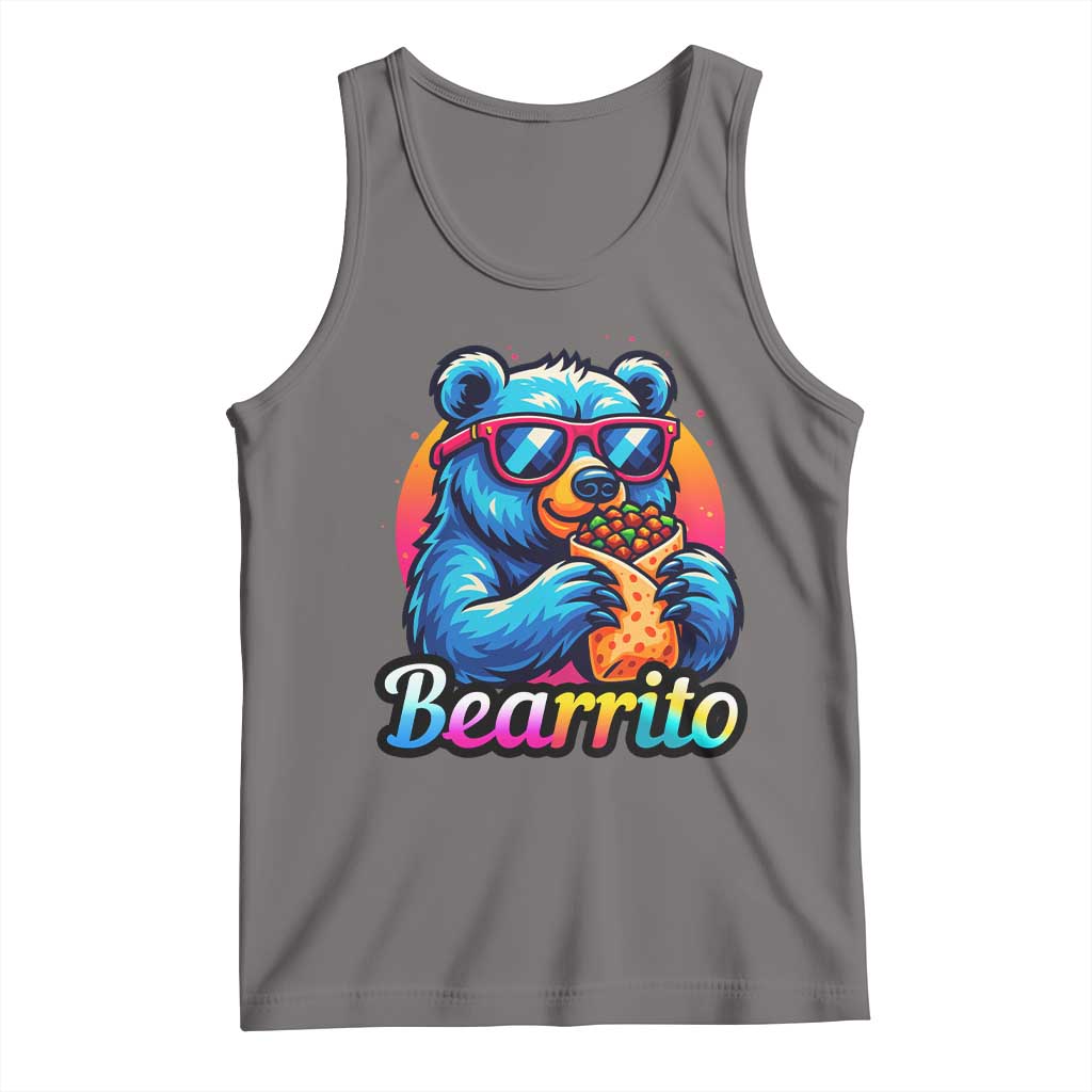 Mexican Food Lover Gift Tank Top Funny Bearrito TS12 Deep Heather Print Your Wear