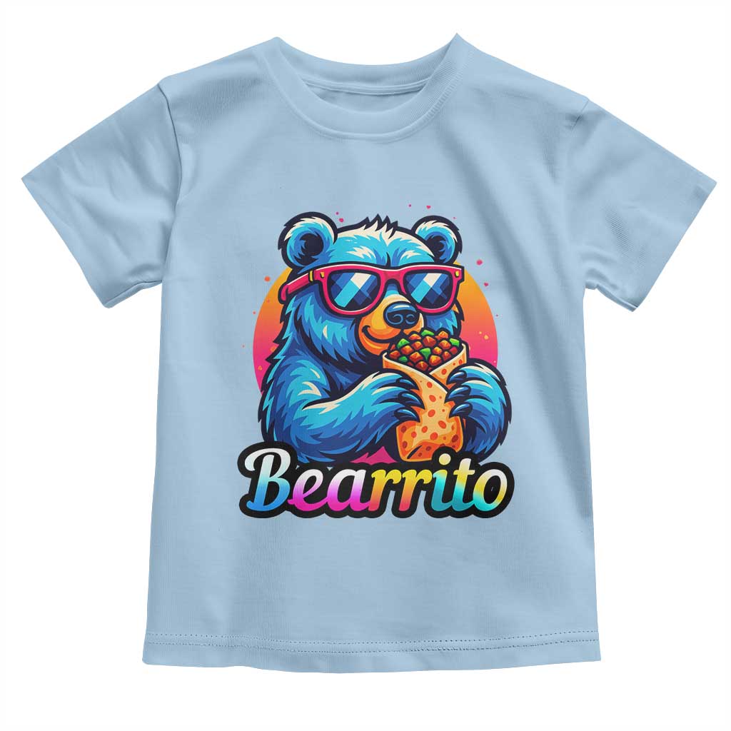 Mexican Food Lover Gift Toddler T Shirt Funny Bearrito TS12 Light Blue Print Your Wear