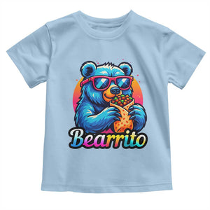 Mexican Food Lover Gift Toddler T Shirt Funny Bearrito TS12 Light Blue Print Your Wear
