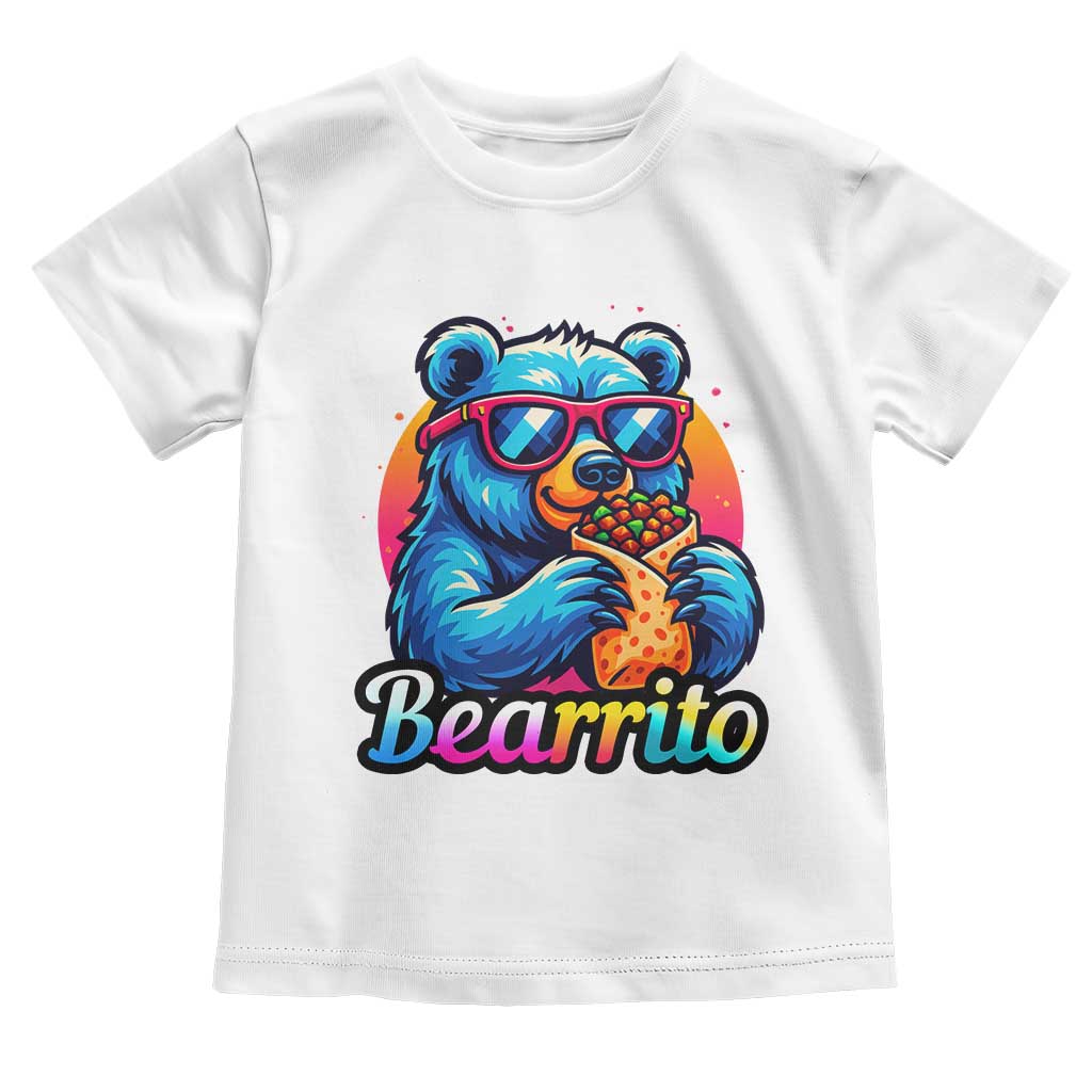 Mexican Food Lover Gift Toddler T Shirt Funny Bearrito TS12 White Print Your Wear