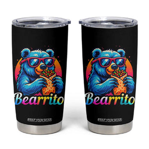 Mexican Food Lover Gift Tumbler Cup Funny Bearrito TS12 Black Print Your Wear