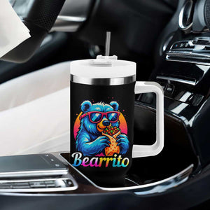 Mexican Food Lover Gift Tumbler With Handle Funny Bearrito TS12 Print Your Wear