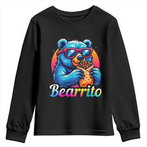 Mexican Food Lover Gift Youth Sweatshirt Funny Bearrito TS12 Black Print Your Wear
