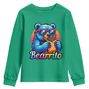 Mexican Food Lover Gift Youth Sweatshirt Funny Bearrito TS12 Irish Green Print Your Wear