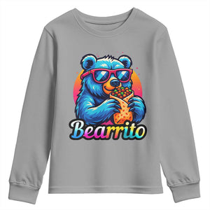 Mexican Food Lover Gift Youth Sweatshirt Funny Bearrito TS12 Sport Gray Print Your Wear