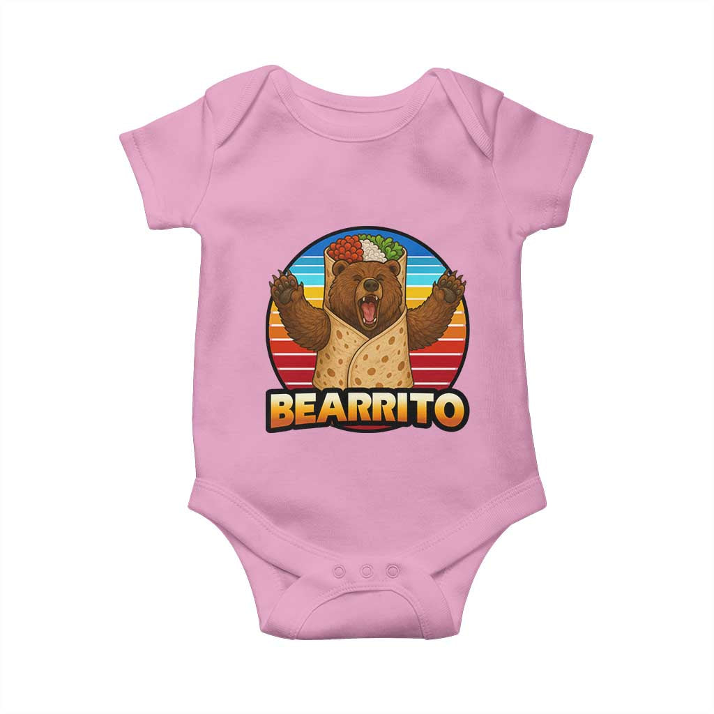 Burrito Lover Gift Baby Onesie Funny Bearrito TS12 Light Pink Print Your Wear