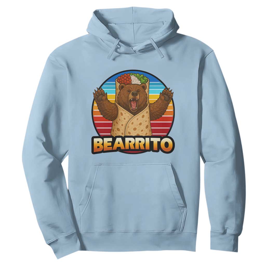 Burrito Lover Gift Hoodie Funny Bearrito TS12 Light Blue Print Your Wear