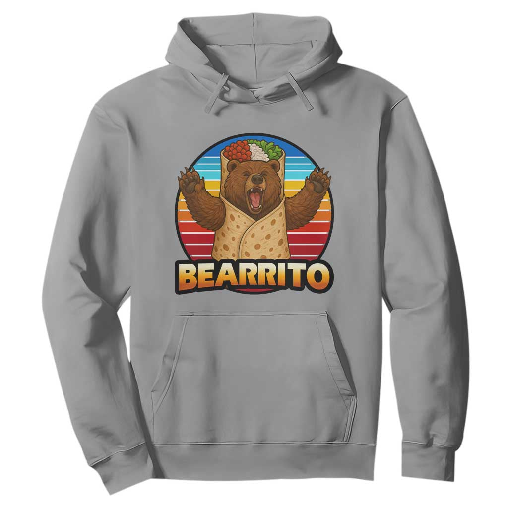 Burrito Lover Gift Hoodie Funny Bearrito TS12 Sport Gray Print Your Wear
