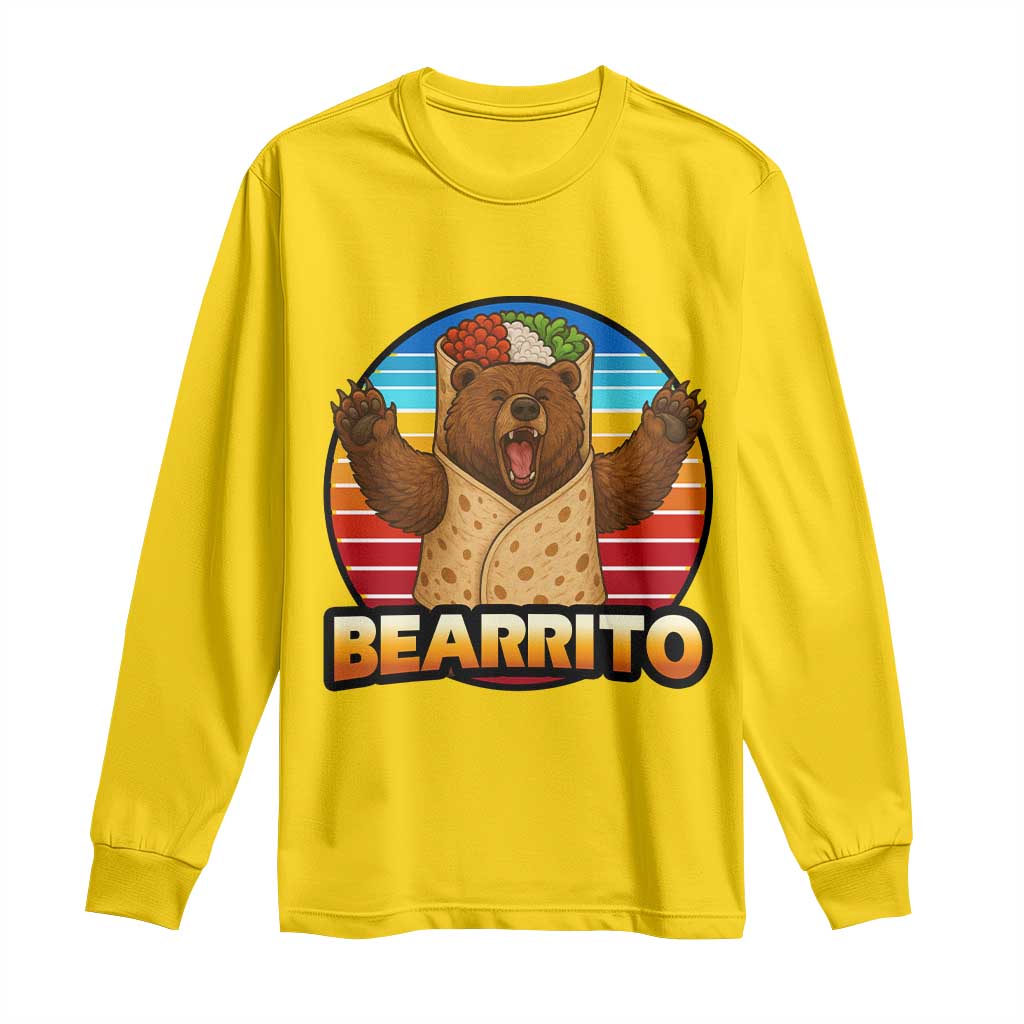 Burrito Lover Gift Long Sleeve Shirt Funny Bearrito TS12 Daisy Print Your Wear