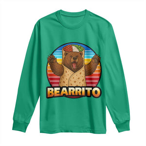 Burrito Lover Gift Long Sleeve Shirt Funny Bearrito TS12 Irish Green Print Your Wear