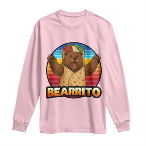 Burrito Lover Gift Long Sleeve Shirt Funny Bearrito TS12 Light Pink Print Your Wear