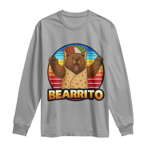 Burrito Lover Gift Long Sleeve Shirt Funny Bearrito TS12 Sport Gray Print Your Wear