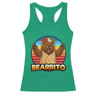 Burrito Lover Gift Racerback Tank Top Funny Bearrito TS12 Irish Green Print Your Wear