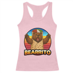 Burrito Lover Gift Racerback Tank Top Funny Bearrito TS12 Light Pink Print Your Wear
