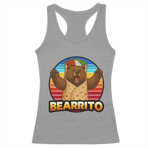 Burrito Lover Gift Racerback Tank Top Funny Bearrito TS12 Sport Gray Print Your Wear