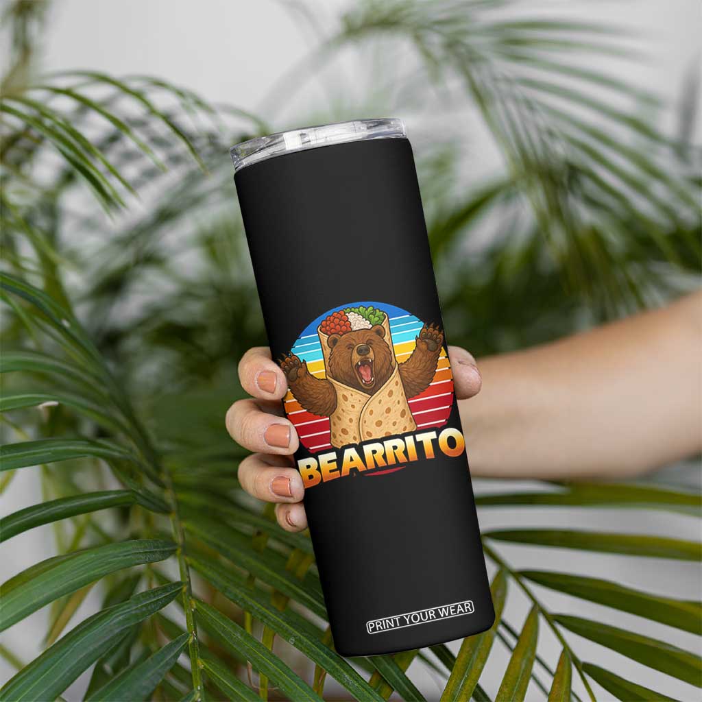 Burrito Lover Gift Skinny Tumbler Funny Bearrito TS12 Print Your Wear