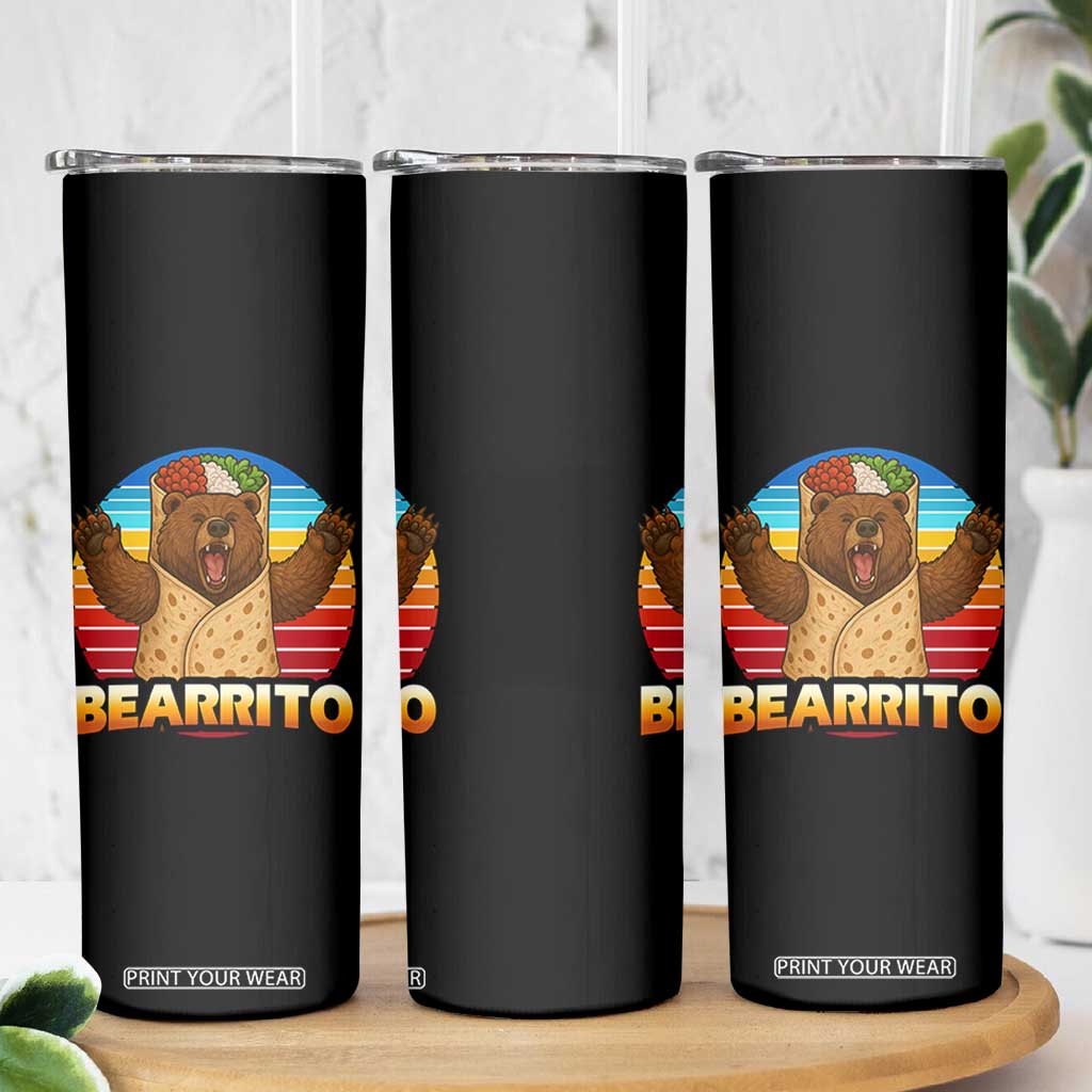 Burrito Lover Gift Skinny Tumbler Funny Bearrito TS12 Print Your Wear
