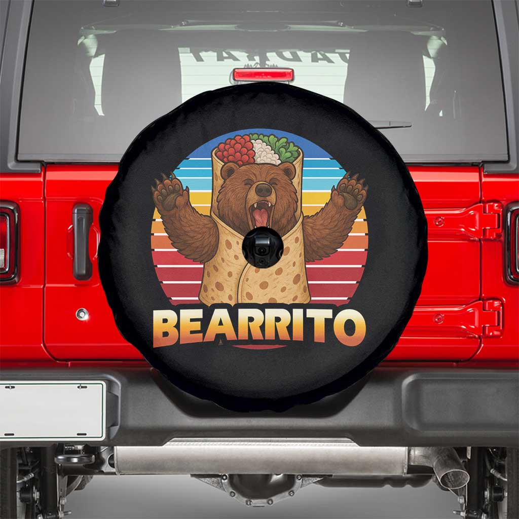 Burrito Lover Gift Spare Tire Cover Funny Bearrito TS12 Black Print Your Wear