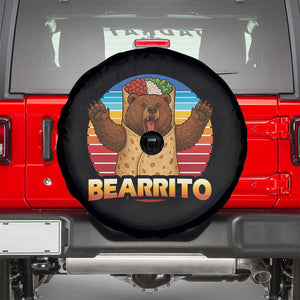 Burrito Lover Gift Spare Tire Cover Funny Bearrito TS12 Black Print Your Wear