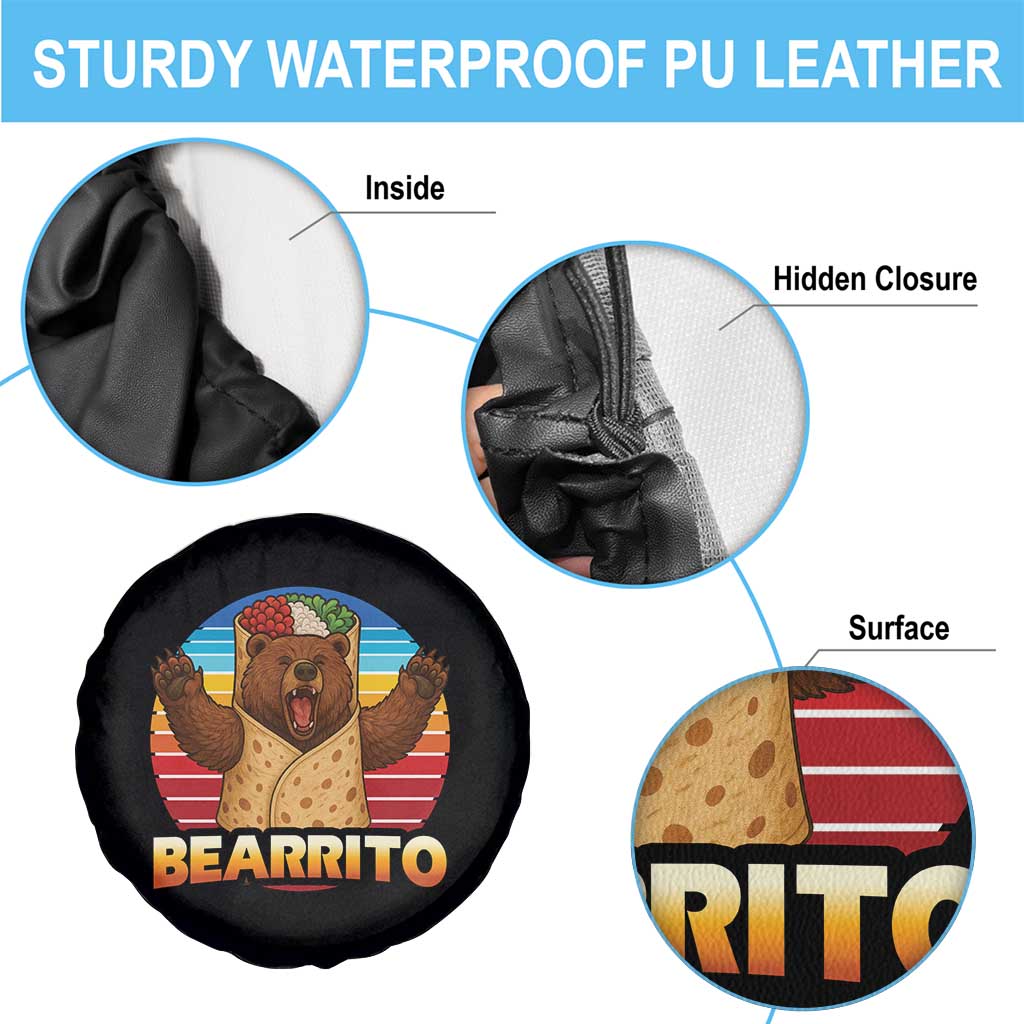 Burrito Lover Gift Spare Tire Cover Funny Bearrito TS12 Print Your Wear