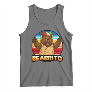 Burrito Lover Gift Tank Top Funny Bearrito TS12 Black Heather Print Your Wear