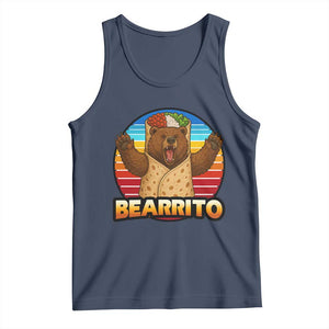 Burrito Lover Gift Tank Top Funny Bearrito TS12 Navy Print Your Wear