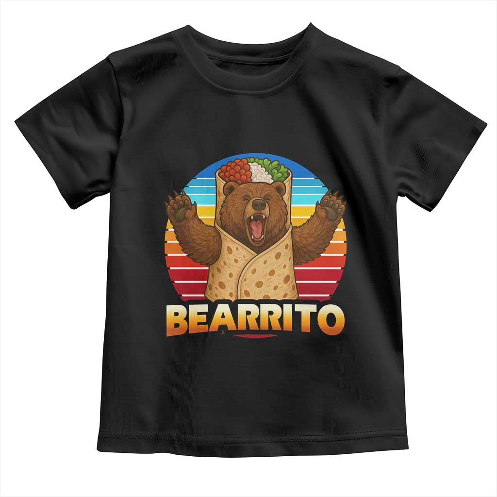 Burrito Lover Gift Toddler T Shirt Funny Bearrito TS12 Black Print Your Wear
