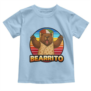 Burrito Lover Gift Toddler T Shirt Funny Bearrito TS12 Light Blue Print Your Wear