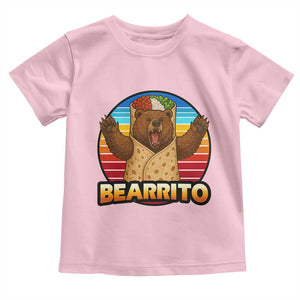 Burrito Lover Gift Toddler T Shirt Funny Bearrito TS12 Light Pink Print Your Wear