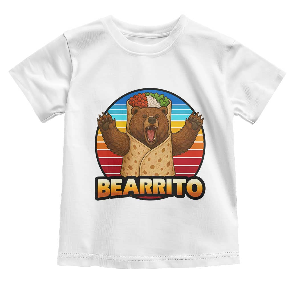 Burrito Lover Gift Toddler T Shirt Funny Bearrito TS12 White Print Your Wear
